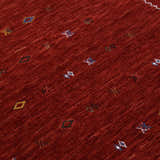 Modern Design Red Hand Loomed Wool Area Rug