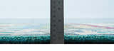 Ready to Ship Peach And Teal Traditional Hand Knotted 8x10 Wool Rug