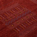 Red Center Pattern Hand Loomed Wool Area Rug
