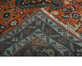 Ready to ship Rust, Ivory and Brown Oriental Traditional Area Rug