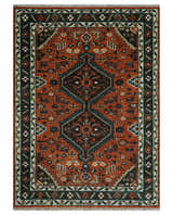 Ready to ship Rust, Ivory and Brown Oriental Traditional Area Rug