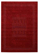 Red Center Pattern Hand Loomed Wool Area Rug
