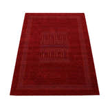 Red Center Pattern Hand Loomed Wool Area Rug