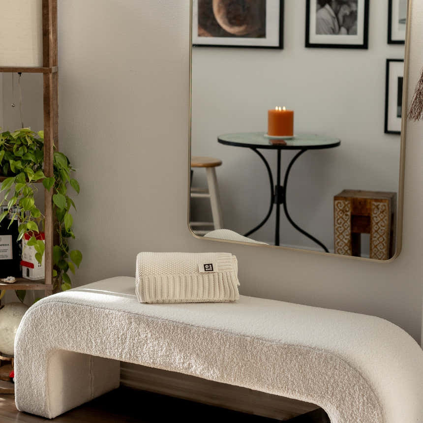 Regenerative Organic Knitted Blanket