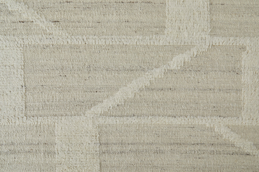 Feizy Ashby Transitional Geometric - Tan/Ivory Area Rug