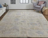 Feizy Wendover Transitional Floral & Botanical - Tan/Orange/Blue Area Rug