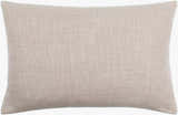 Linbar Beige Black and Off White Vertical Stripe Color Block with Running Stitch Cottage Cotton Lumbar Pillow - Clearance