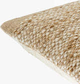 Braelin Ivory Braided Knit Texture Cottage Farmhouse Wool Accent Pillow - Clearance