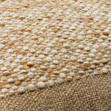 Braelin Ivory Braided Knit Texture Cottage Farmhouse Wool Accent Pillow - Clearance