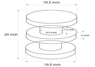Beige Modern End Table for sofa or lounge seating
