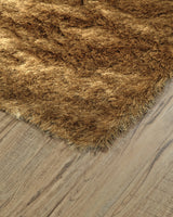Feizy Indochine Modern Solid - Brown/Gold Area Rug - Clearance