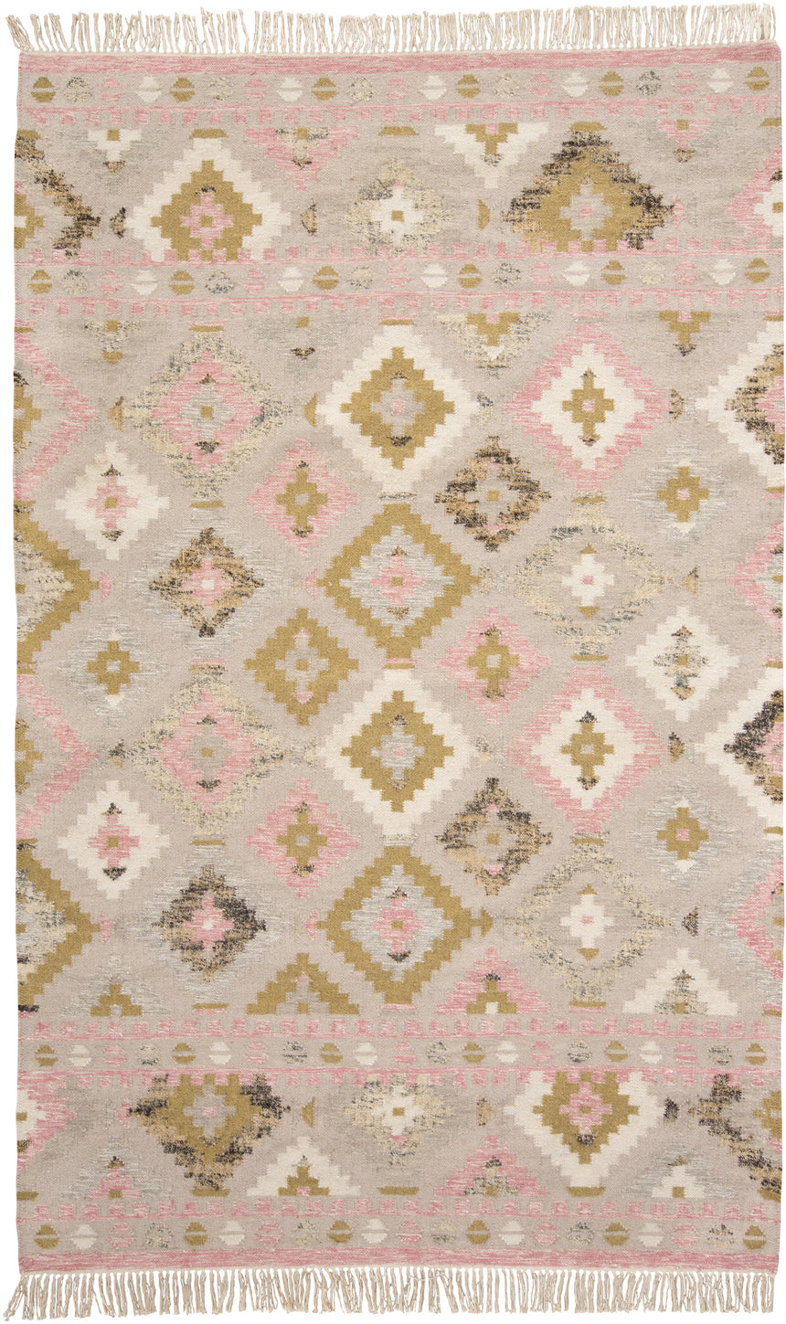 Feizy Savona III Transitional Diamond - Pink/Gold/Taupe Area Rug - Clearance
