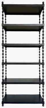 Charcoal Traditional Bookcase for books and decorative storage