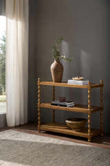 Orange Traditional Console Table for entryways or behind sofa styling
