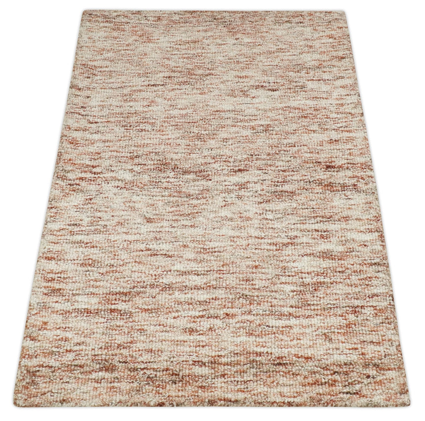 Rust and Ivory Abstract Layering Multi Size Area Rug