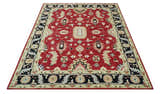 Rust, Olive and Black Hand Knotted Traditional Oriental Custom Made Wool Area Rug