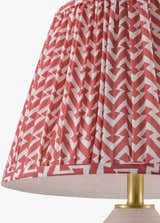 Brick Red Bohemian Table Lamp with global details for bedside or console tables