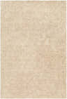 Close-up of the Neutral Edit Handmade Rachel Zoe x LIVABLISS RZNE-2301 Area Rug in beige and cream with a subtle, textured pattern. Design-Rectangle-576