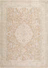 Close-up of the Vintage Edit Rachel Zoe x LIVABLISS RZVE-2301 Area Rug. Beige, cream, and gray traditional floral pattern. Design-Rectangle-6796