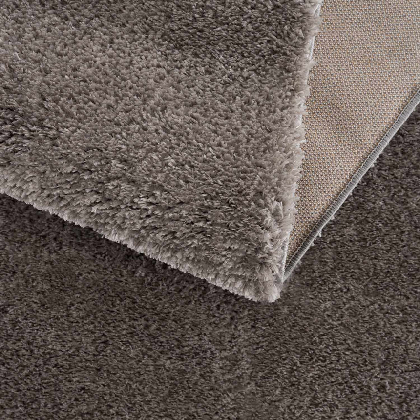 Heavenly Solid Gray Plush Area Rug
