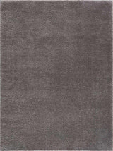 Heavenly Solid Gray Plush Area Rug
