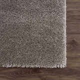 Sample Charven Charcoal Subtle Wavy Abstract Modern Minimalist Polyester Machine Woven Area Rug