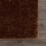 Sample Heavenly Solid Brown Plush Rug - Clearance