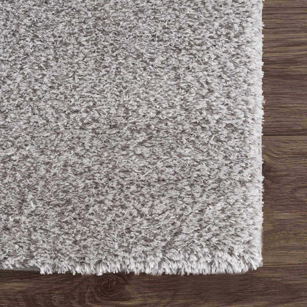 Sample Heavenly Solid Light Gray Plush Rug - Clearance