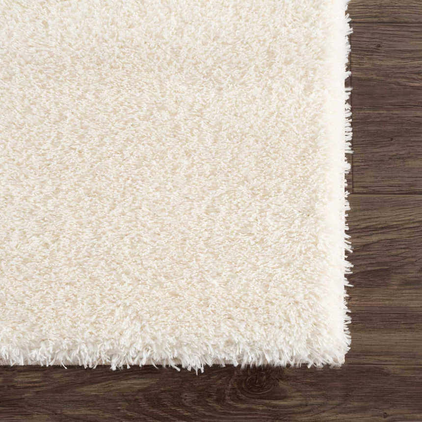 Sample Crevalo Cream Subtle Wavy Abstract Modern Minimalist Polyester Machine Woven Area Rug