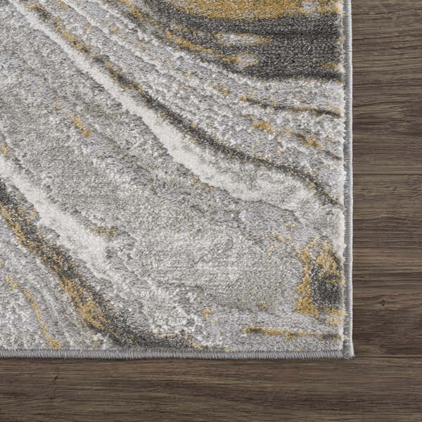Sample Live Marble Gray & Gold Area Rug