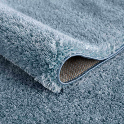 Heavenly Solid Blue Plush Rug - Clearance