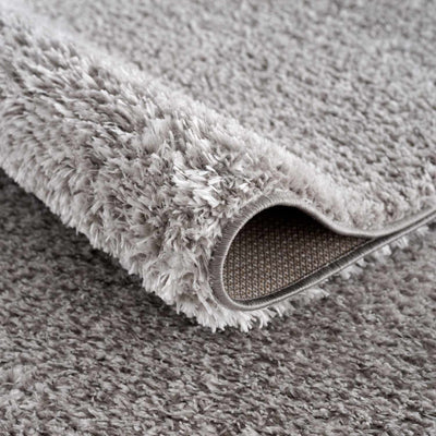 Heavenly Solid Light Gray Plush Rug - Clearance