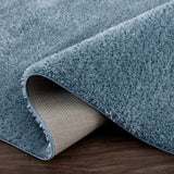 Heavenly Solid Blue Plush Rug - Clearance