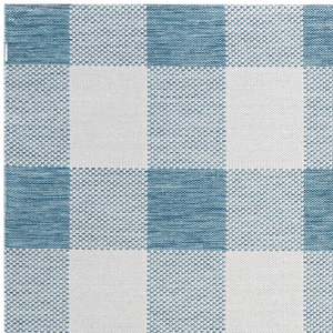 Meris Aqua Blue Plaid Area Rug