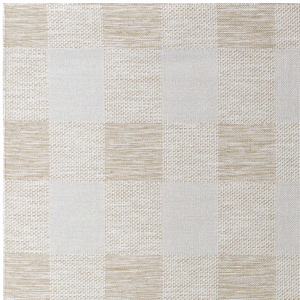 Meris Beige Plaid Area Rug