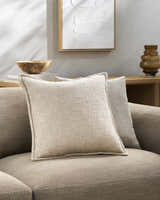 Jimbo Beige Throw Pillow
