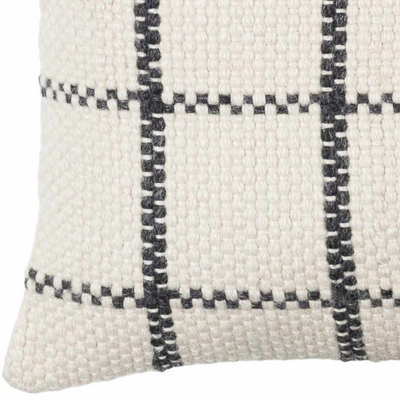 Mairi Black&White Grid Throw Pillow