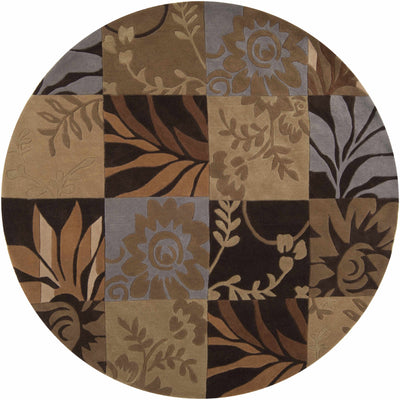 Equinox Brown Botanical Patchwork 8ft Runner - Clearance