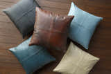 Colman Dark Brown Square Throw Pillow