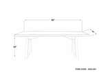 Peddapuram Rustic Dark-Wood Dining Table - Clearance