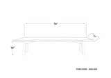 Chimalapa Rustic Dark Wood Bench - Clearance