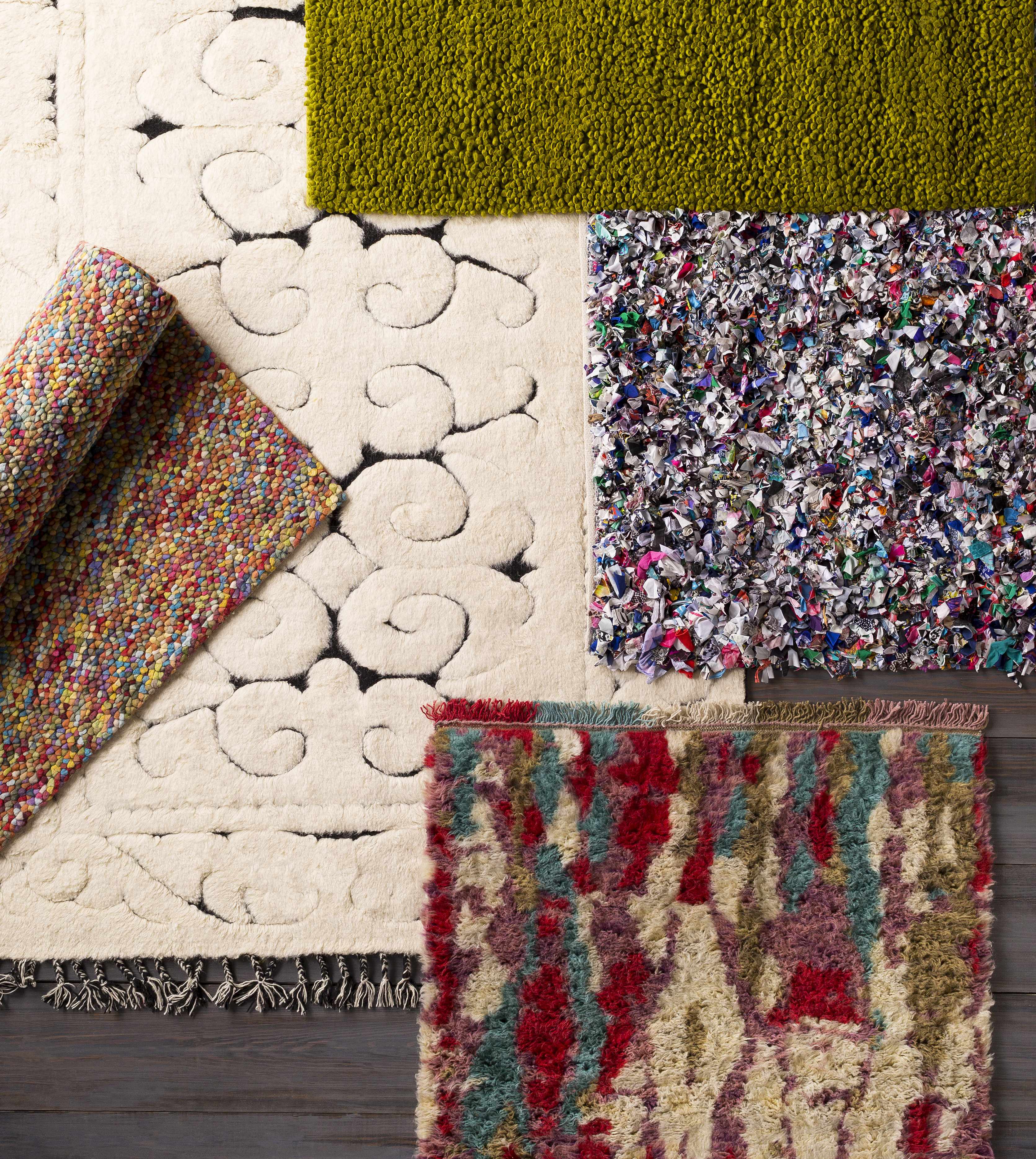 Frederika Solid Olive Green Wool Shag Rug - Clearance – Boutique Rugs