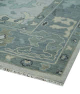 Silver and Gray Hand knotted Traditional Oushak Multi Size wool Area Rug