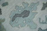 Silver and Gray Hand knotted Traditional Oushak Multi Size wool Area Rug