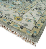 Tree of life Silver and Ivory Hand Knotted Traditional Multi Size Wool Area Rug