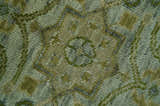 Silver, Olive and Green Traditional Floral Design Custom Made wool area rug