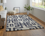 Feizy Lorrain Modern Geometric - Ivory/Black Area Rug
