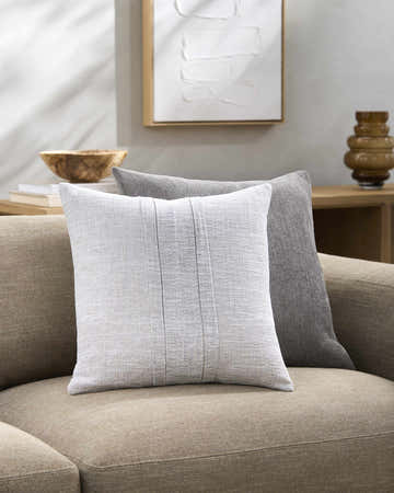 Stash Gray Cotton Throw Pillow - Clearance