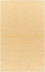 Close-up of the Alyra Yellow Solid Area Rug showing its hand-woven texture and subtle color variations. Design-Rectangle-576