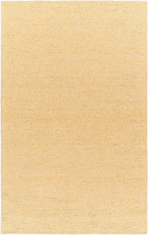 Close-up of the Alyra Yellow Solid Area Rug showing its hand-woven texture and subtle color variations. Design-Rectangle-576